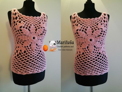 How to crochet pink quickly top free tutorial pattern by marifu6a