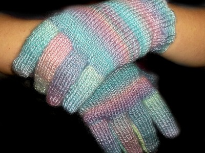 How to Loom Knit Gloves Fine Gauge