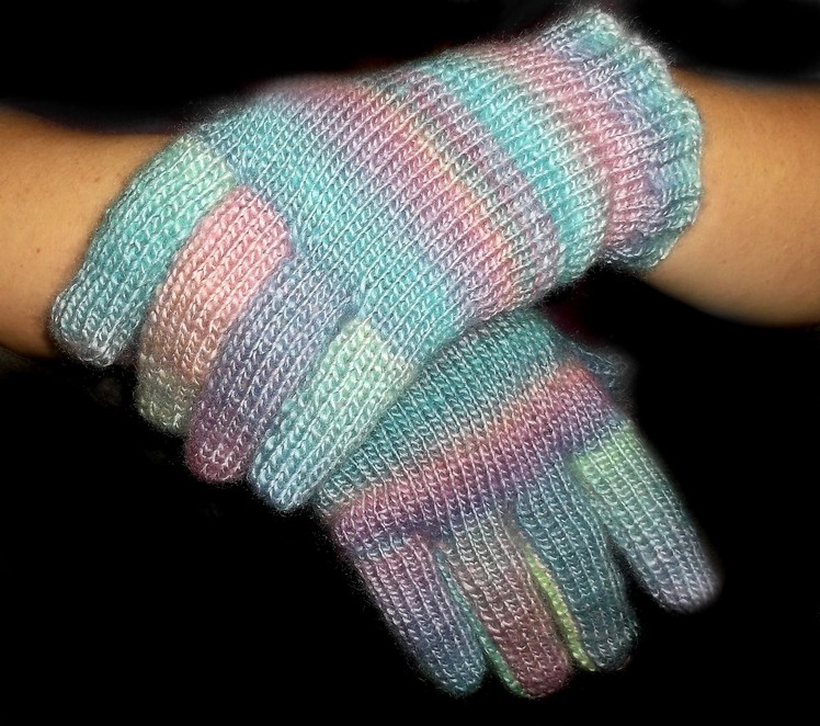 How to Loom Knit Gloves Fine Gauge