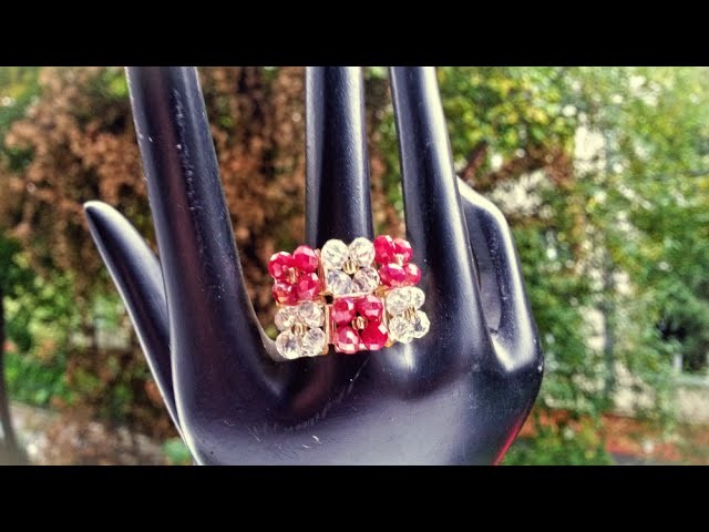 How to make a ring with beads- tutorial handmade jewellery