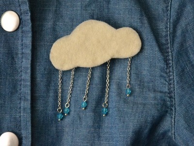 Make a Pretty Rain Cloud Brooch - DIY Style - Guidecentral