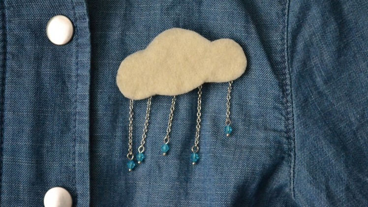 Make a Pretty Rain Cloud Brooch - DIY Style - Guidecentral