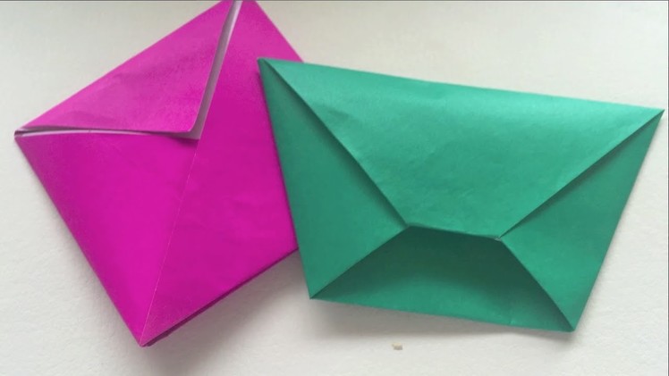 (ORIGAMI) How to make a Square & Trapezoid Envelope