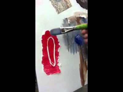 Painting wet color over wet modeling paste
