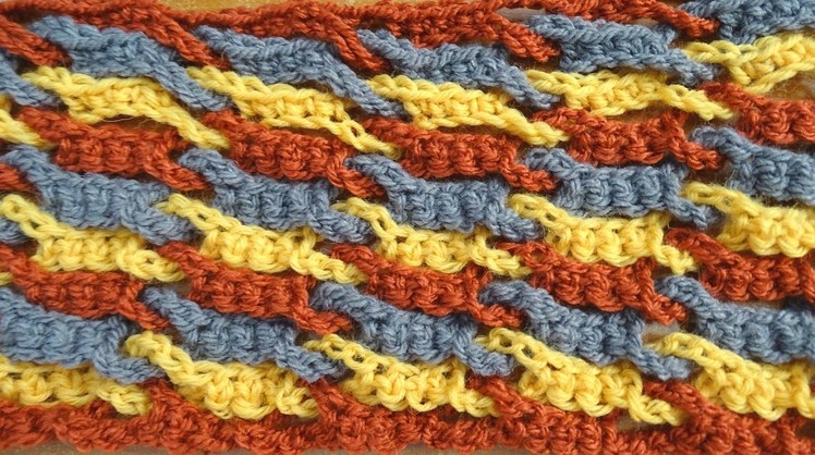 Single Weave and Link Stitch - Crochet Tutorial