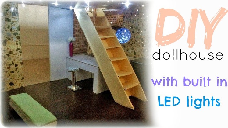 DIY: barbie dollhouse with built in LED lights