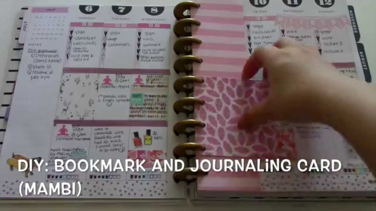 DIY: Bookmark and Journaling Card for Planner (MAMBI Happy Planner)