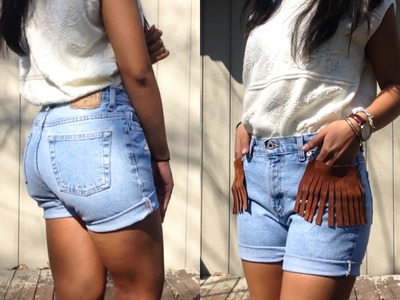 DIY Cropped Shorts & Removable Pocket Fringe