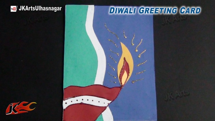 DIY Diwali Greeting Card | How To Make | JK Arts 769