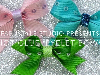 DIY Hot Glue Eyelet Bow from the FabuStyle Studio