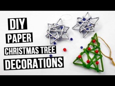 DIY paper Christmas tree decorations