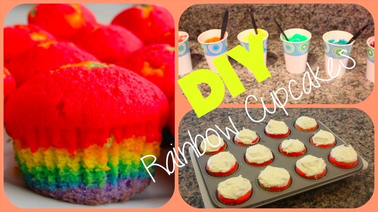 DIY Rainbow Cupcakes!