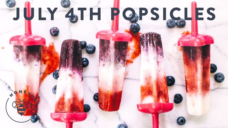 DIY Red White and Blue July 4th Popsicles - Honeysuckle