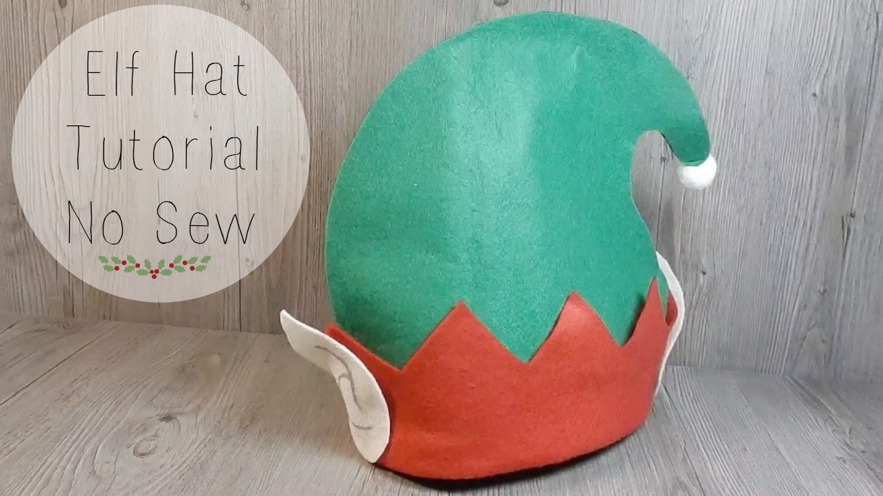 Easy Elf Hat Tutorial No Sew