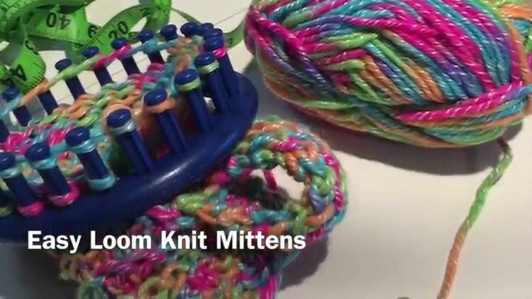 Easy Loom Knit Mittens