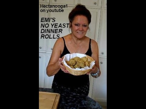 Emi's  NO YEAST DINNER ROLLS recipe, quick, easy, delicious, vegan