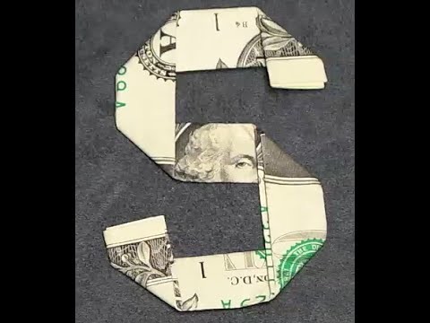 Fold Origami Dollar Bill Alphabet Letter S