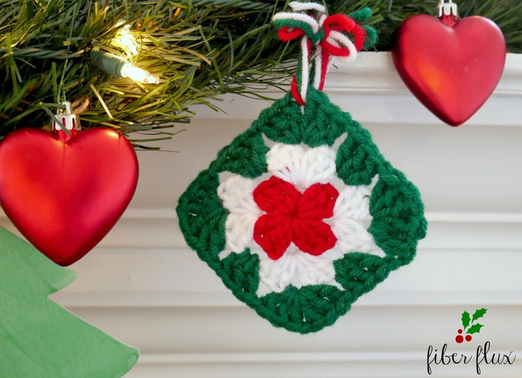 How To Crochet A Quick Granny Ornament, Episode 273