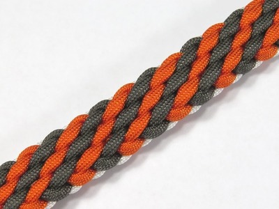 How to make a Tiger Stripe Sinnet Paracord Bracelet Tutorial (Paracord 101)