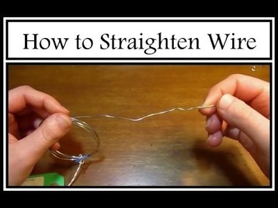 How to Straighten Wire for Beginners : Jewelry Technique Tutorial