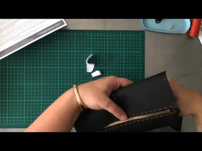 Sew along with the Hammered leatherworks tutorial DIY kit for the Travel Wallet.