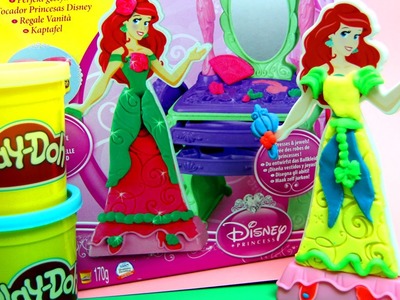 ARIEL PLAY-DOH Tutorial Disney Prettiest Princess Ariel Vanity Little Mermaid Toy Playset