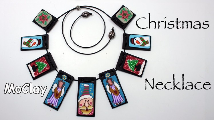 Christmas necklace  - Polymer clay tutorial