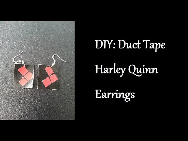 DIY: Duct Tape Harley Quinn Earrings