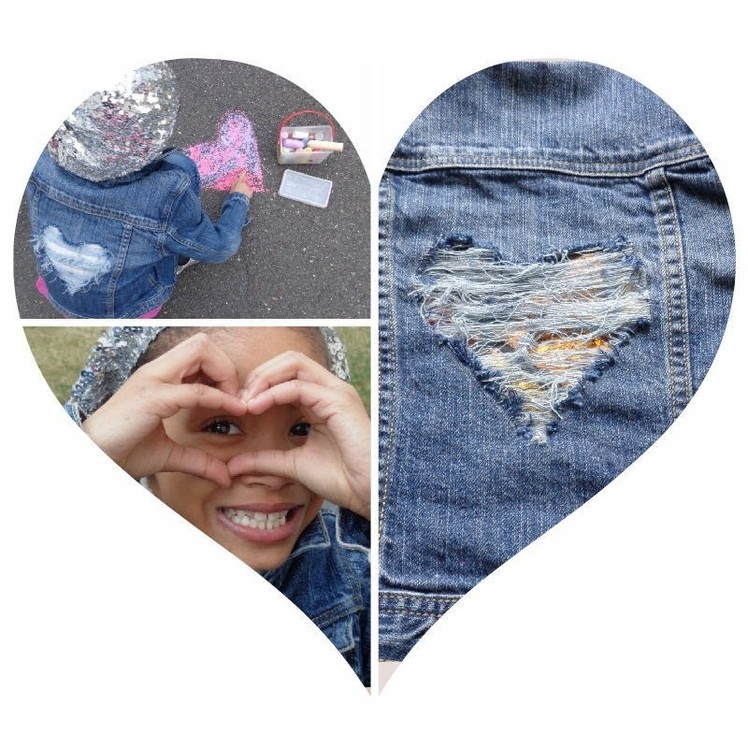 Great Valentines Day Project! Upcycle Jean jacket