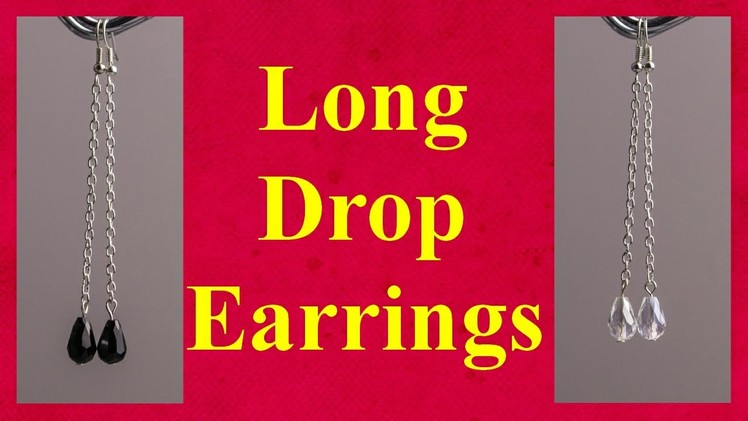 Long chain drop earrings tutorial jewellery