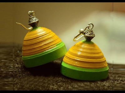 Quilling jhumka tutorial | quilling papers earring |  handicrafts making
