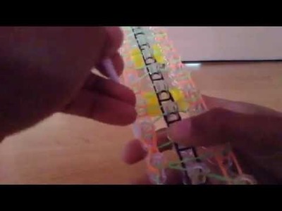 Rain low loom triple single link chain tutorial