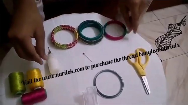 Silk thread bangle making tutorial.