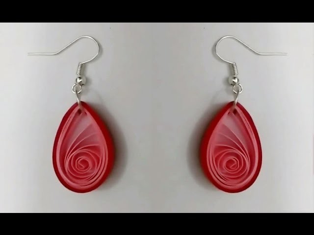 Simple Style quilling papers earring - Made easy quilling earring tutorial