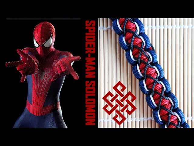 Spider-Man Themed Stitched Solomon Paracord Bracelet Tutorial