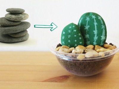 Stone Cactus Desk Garden DIY - Upcycle DIY [Sunny DIY]