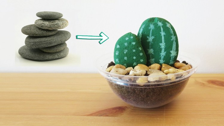 Stone Cactus Desk Garden DIY - Upcycle DIY [Sunny DIY]