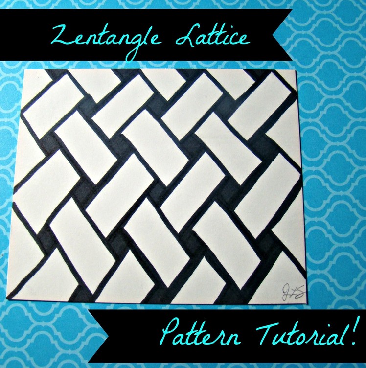 Super Easy Zentangle Lattice Pattern Tutorial