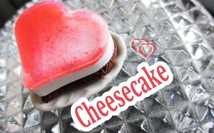 Valentine's Day Cheesecake. miniature tutorial