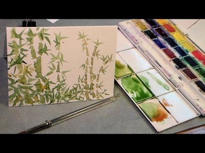 Watercolor bamboo tutorial
