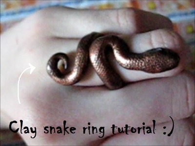 Clay snake ring tutorial