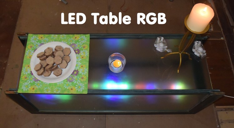DIY RGB Glass Table LED Illuminated  Tutorial