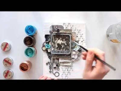 Elena Morgun canvas "Best of times" tutorial for Blue Fern Studios+