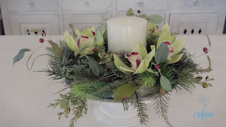 Floristry Tutorial: Making an Allergy Free Christmas Table Centerpiece