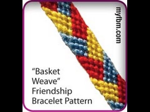 Friendship Bracelet Tutorial Basket Weave Pattern