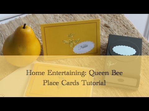 HOME ENTERTAINING:  Queen Bee Place Card Tutorial