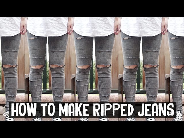 HOW TO MAKE RIPPED JEANS - DIY | Rocknroller