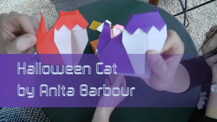 Origami Tutorial: Halloween Cat (Anita Barbour) with Jenny Chan from OrigamiTree.com