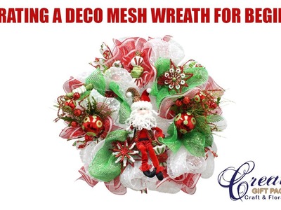 Part 2 Beginner Tutorial to decorating a Deco Mesh Wreath