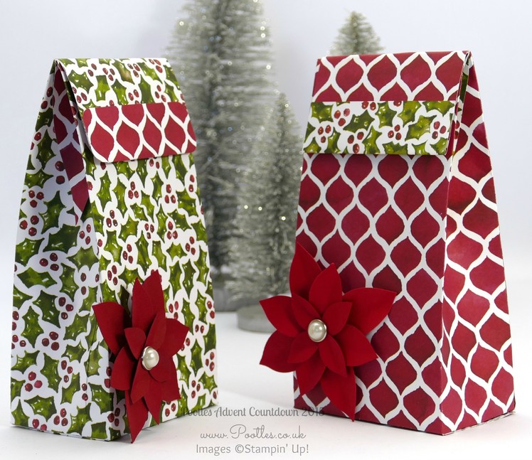 Pootles Advent Countdown #7 Folded Gift Bag Tutorial Large!